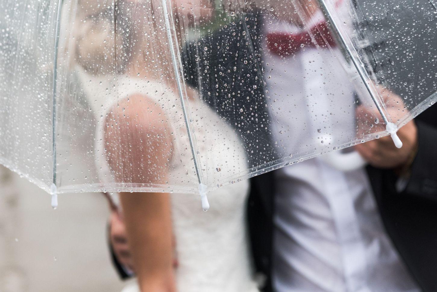 Rainy wedding